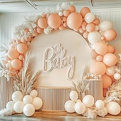 RUBFAC 129pcs Nude Balloons Different Sizes 18 12
