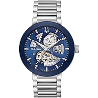 Bulova 96A208 Orologio Automatico Uomo - Cinturino In Acciaio Inossidabile - Quadrante Multicolore - Vetro Minerale - 42 Mm
