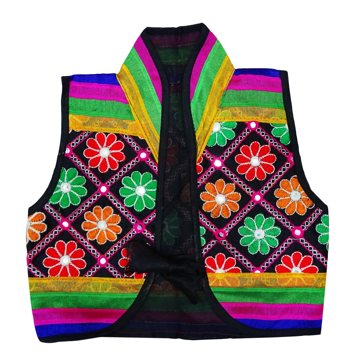 Buy Peegli Rajasthani Ethnic Embroidered Jacket Black Waist Jackets