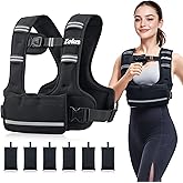 ZELUS Weighted Vest for Women Men, 4-10lb/11-20lb/20-32lb Curve-Fit Ergonomic Design Adjustable Workout Vest with 6 Iron Sand Bags, SGS-Certified Rucking Vest for Strength Training & Cardio Workouts
