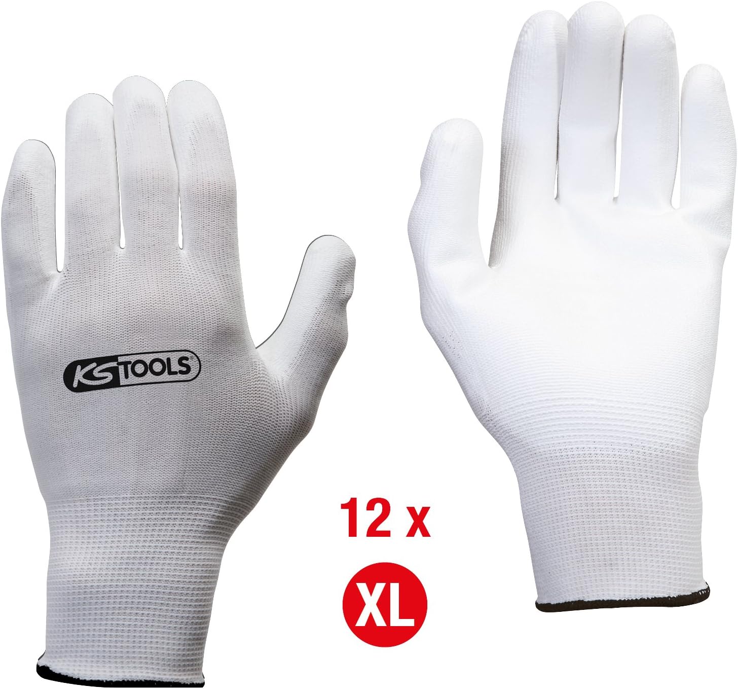 KS Tools 310.0455 Gloves Micro Fine - White (12 Pieces) XL - Image 3