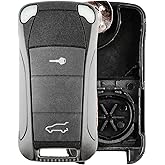 Remote Key Fob Shell 2+1 Btn Flip Case for Porsche Cayenne (KR55WK45032, KR55WK45022)