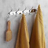 GlazieVault Stainless Steel Coat Hooks Wall Mounted 2 Pack Silver view 3