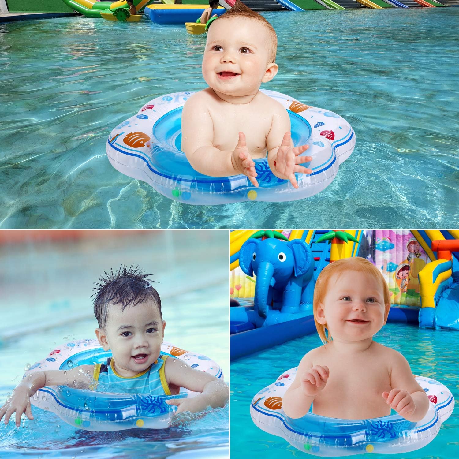 Bouee Bebe Anneau Gonflable De Natation Pour Bebe Et Flotteur Avec Siege Pour Les Tout Petits Et Les Enfants Qui Souhaitent Nager Et Pagayer Dans La Piscine Pour Les Enfants De 6 A 36 Mois