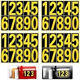 Zonon 40 Pcs Number Decals Reflective Mailbox Numbers Sticker for Outside Self Adhesive Decal Die Cut Classic Style Vinyl 0-9 Waterproof and Fade-resistant for Mailbox Signs(3 Inch,Black, Gold)