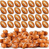 Civaner 100 Packs Mini Football Sports Stress Balls Foam Small Football Mini Sports rugbys Small Foam Relief Balls Party Favors for Carnival Reward(Brown)