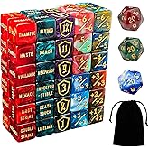 63 PCS MTG Counter Dice Set - AbilityKeyword Counters, -1/+1 Life, Shield Life Counter Dice, Creature Stat Buffs, Marble Colo