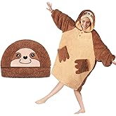 Animal Blanket Hoodie for Adults, Oversized Sweatshirt With Pockets & Sleeves, Soft Sherpa for Warmth, Ideal Gifts for Women