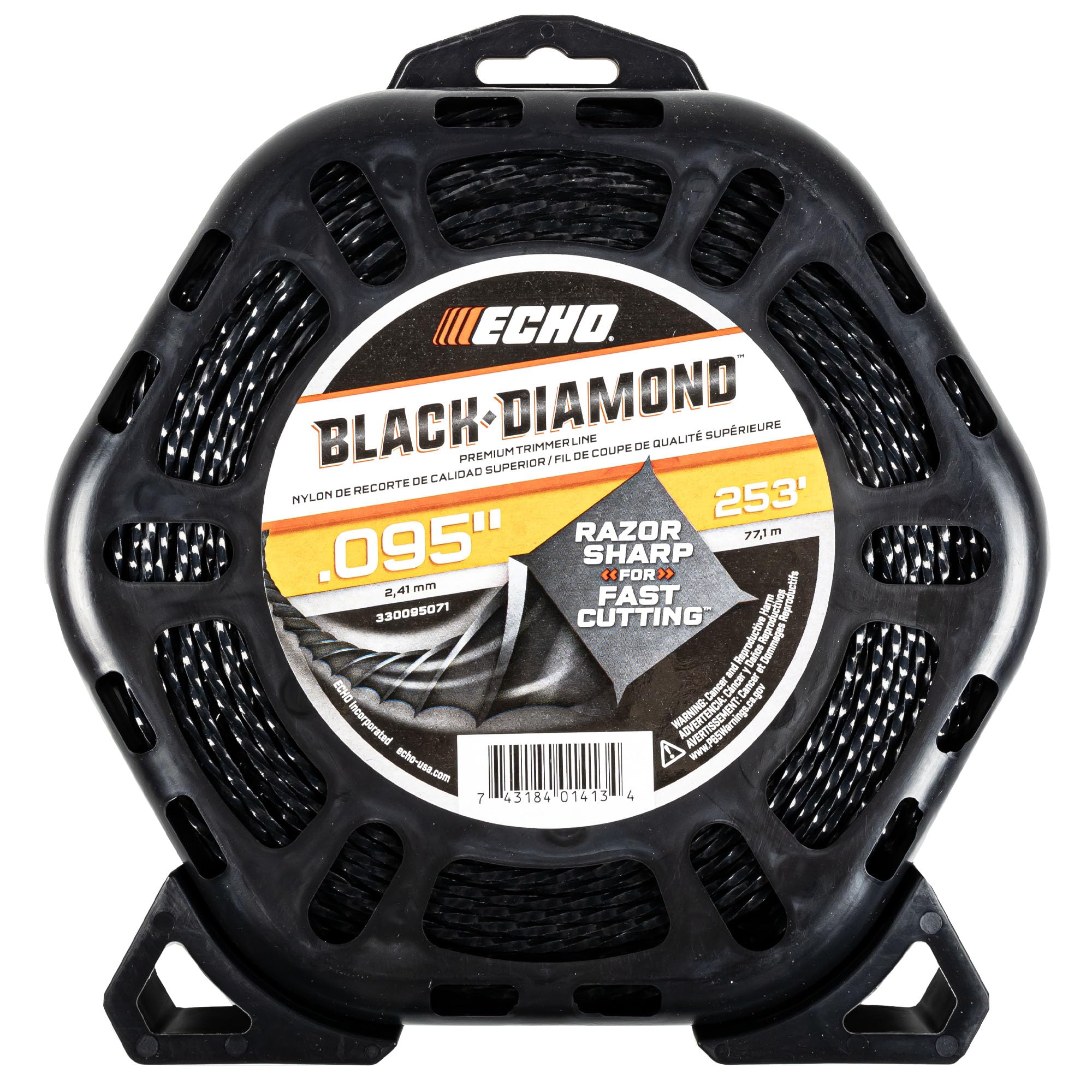 Echo Black Diamond 330095071 .095” x 253’ 4-Cornered Spiral Pattern Trimmer Line