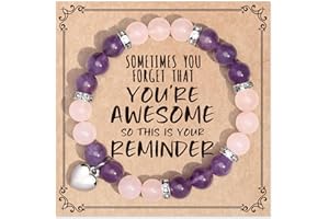 jewelrycard Gifts for Women Teen Girls, Sometimes You Forget You're Awesome Bracelets, Birthday Mothers Day Gifts for Daughter, Mom, Sister, Friends
