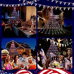 4th of July Decorations 320 LED Star String Lights