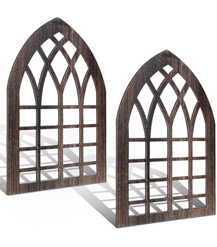 JFY Designs Ellery Wooden Handcrafted Cathedral Arch | Abstract - View #13
