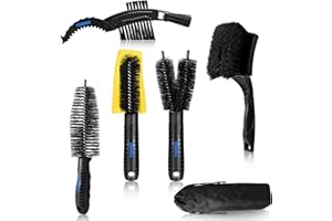 X XINDELL XINDELL Bike Cleaning Brush – 7-Piece Set with Nylon Detailing Ultimate Kit, Chain Cleaner, Park Wash Tool, Efficient Dirt & Grease Removal, Ideal for Bike Maintenance.