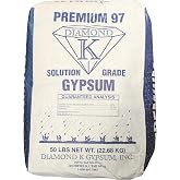 Greenway Biotech Gypsum Powder Calcium Sulfate to Improves Soil Drainage and Soil Water Relations- 100% Water Soluble Contains 97% Calcium Sulfate Dihydrate, 22.5% Calcium, and 18% Sulfur- 50 Pounds
