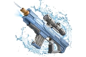 HYNXM Electric Water Gun, Automatic Water Gun with Water Absorption, 500CC High Capacity High Pressure Squirt Guns for Adults and Kid, Range up to 32 FT, Summer Toys for Beach Outdoor Activities