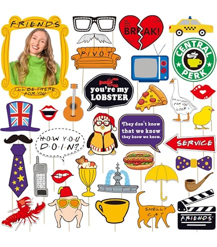thumbnail image 2 of Friends TV Show Cupcake Toppers & Wrappers Set - 64 Piece Party Decorations For FRIENDS Themed Birthday & Events 2 of 14