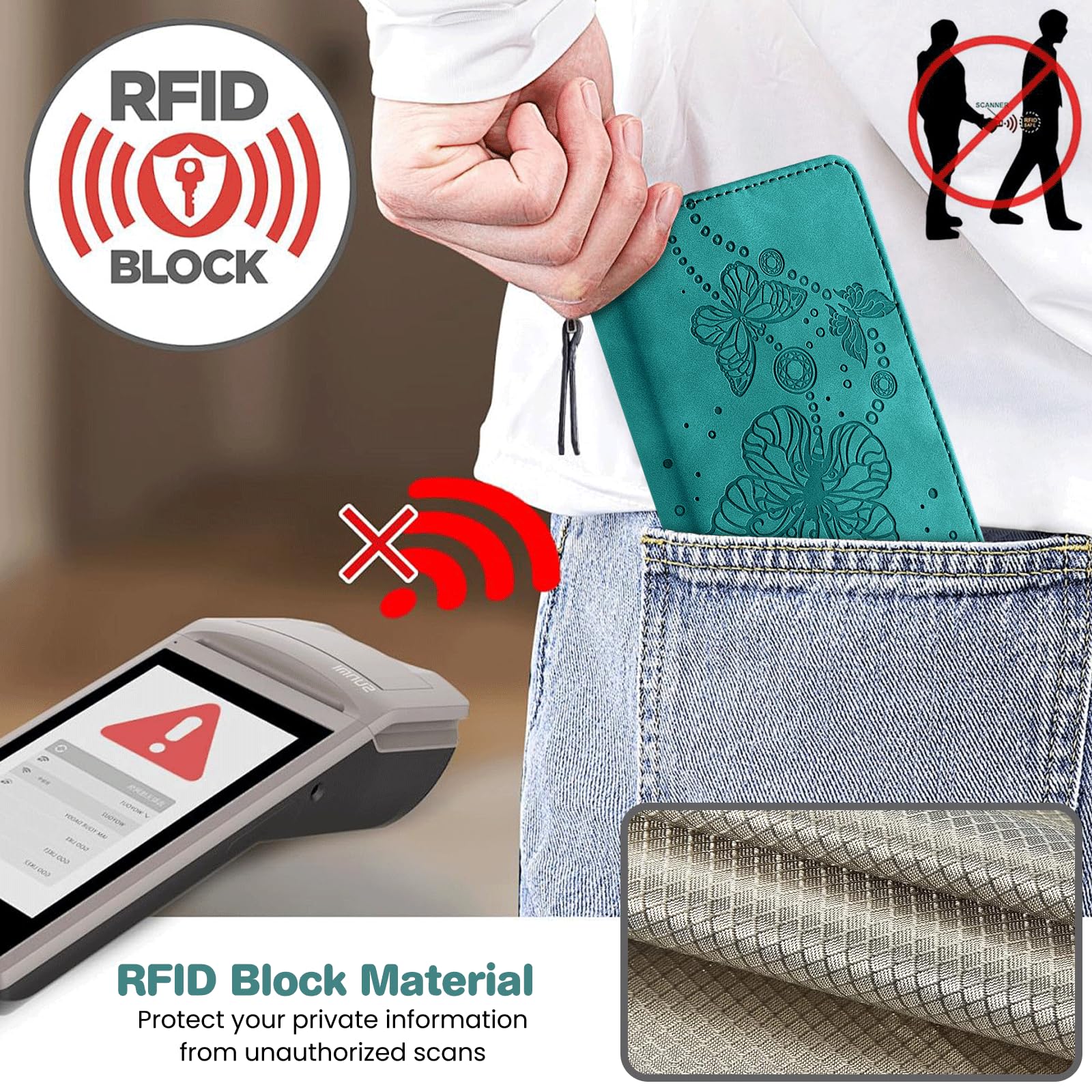 CaseGla Handyhülle für Motorola Edge 70 Fusion Hülle, Türkis 4