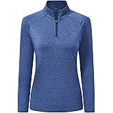 AIRIKE Long Sleeve Golf Polo Shirts for Women Stand Up Collar Thermal Fleece Womens Tank Top