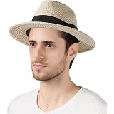 Dockers Men's Straw Fedora Hat at 