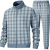 W JIANWANG Men's Casual Tracksuits Long Sleeve Jogging Suits Sweatsuit Sets Track Jackets and Pants 2 Piece Outfit