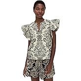 Ulla Johnson Women's Severine Flutter Sleeve Top