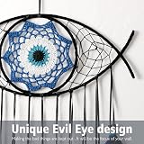 Dremisland Evil Eye Dream Catcher Blue Macrame Wall Hanging Decor view 4