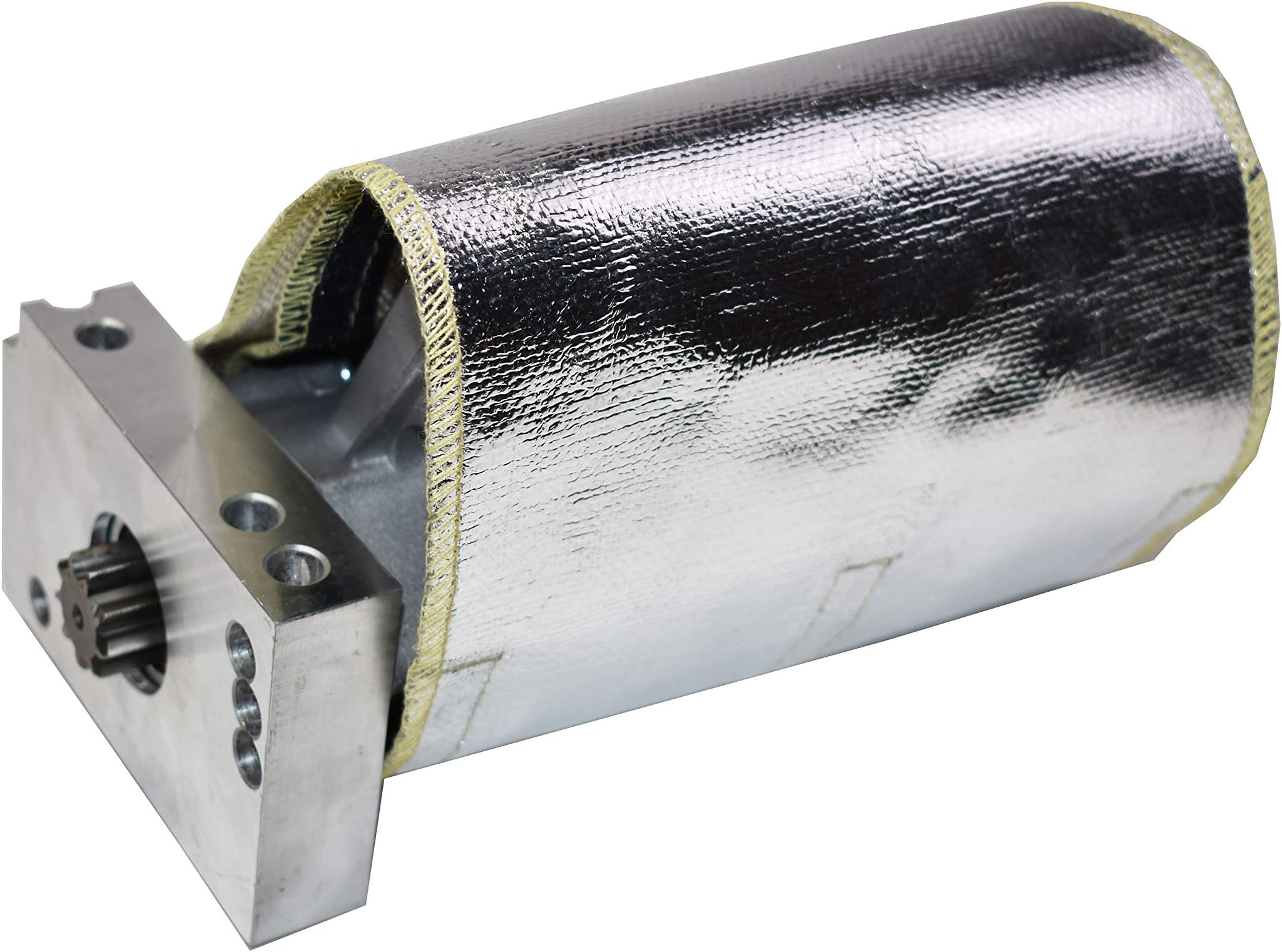 A-Team Performance010402 Starter Heat Shield Barrier Cover Wrap Insulation High Temperature Fiberglass Versa-Shield Aluminized Protection Silver 7"x 24"