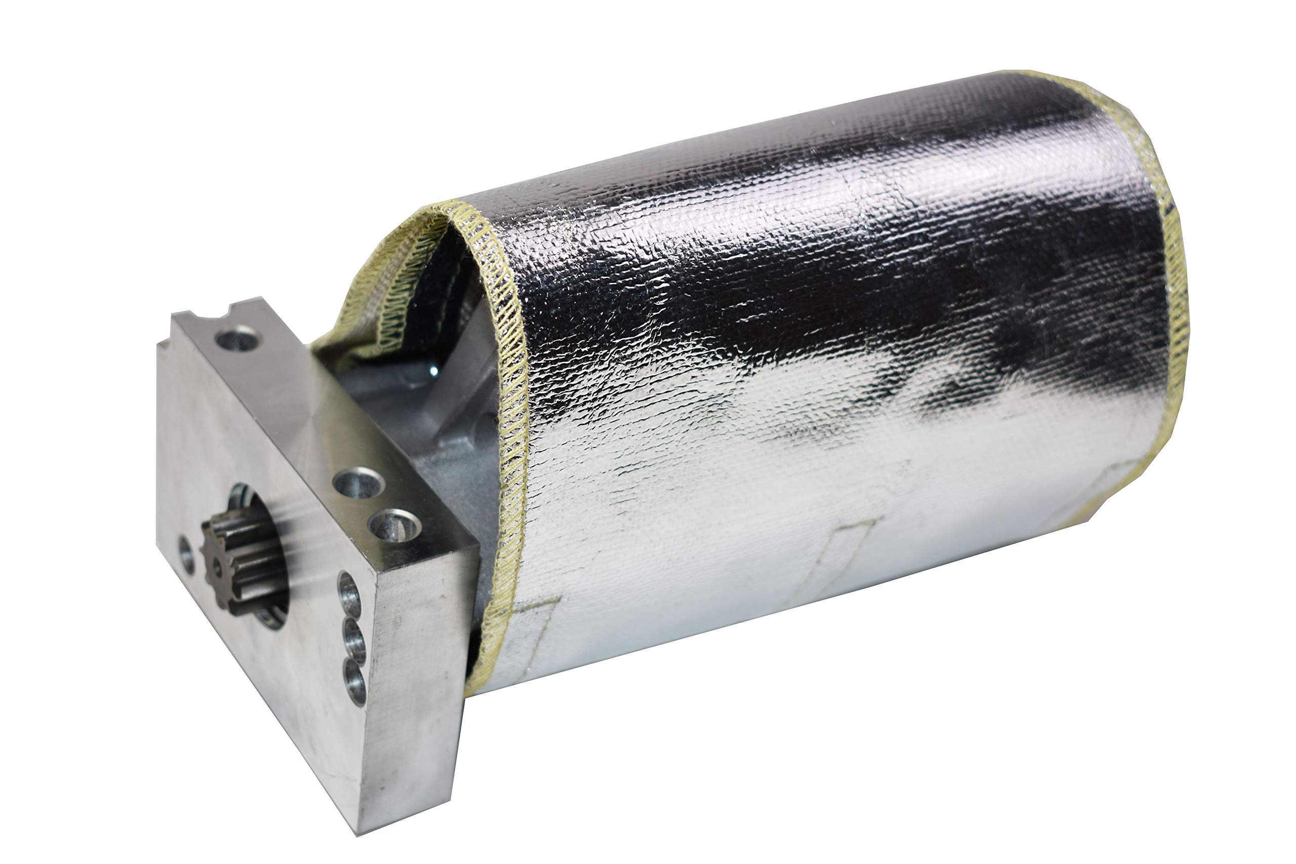 A-Team Performance010402 Starter Heat Shield Barrier Cover Wrap Insulation High Temperature Fiberglass Versa-Shield Aluminized Protection Silver 7"x 24"