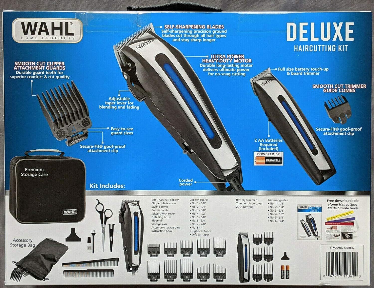 WAHL Deluxe Complete Hair Cutting Kit 29 Piece Clipper Set with Beard