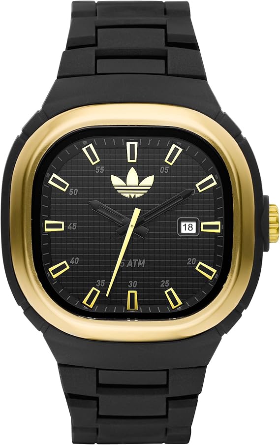 adidas watch black and gold
