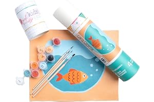 Pink Picasso Kits Paint by Number for Kids Ages 5-12 | DIY 8x10 Beginners Kids Paint Set Color by Numbers Canvas Painting Kits | As Seen On Shark Tank & Oprah's Favorite Thing (Gertie Goldfish)