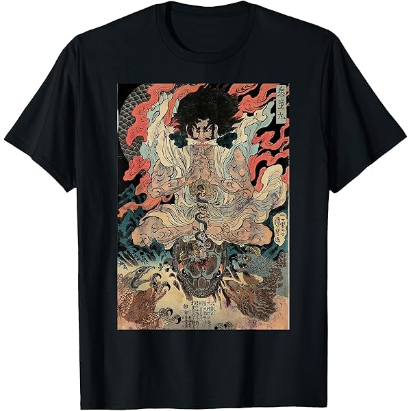 Style3 T-Shirt Uomo Giappone Kaiju – Maglia In Puro Cotone Con Stampa Vintage Nippon Tokyo