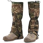 likloks Adjustable Leg Gaiters for Men & Women - Lightweight & Waterproof Gaiter for Hiking, Snow, Trail, Trekking, Hunting, Climbing