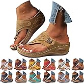 Orthotic Arch Support Sandals Flip Flops Slip-on Flats Outdoor Slides Boho Walking Shoes Comfortable Elegant Casual Beach Slippers