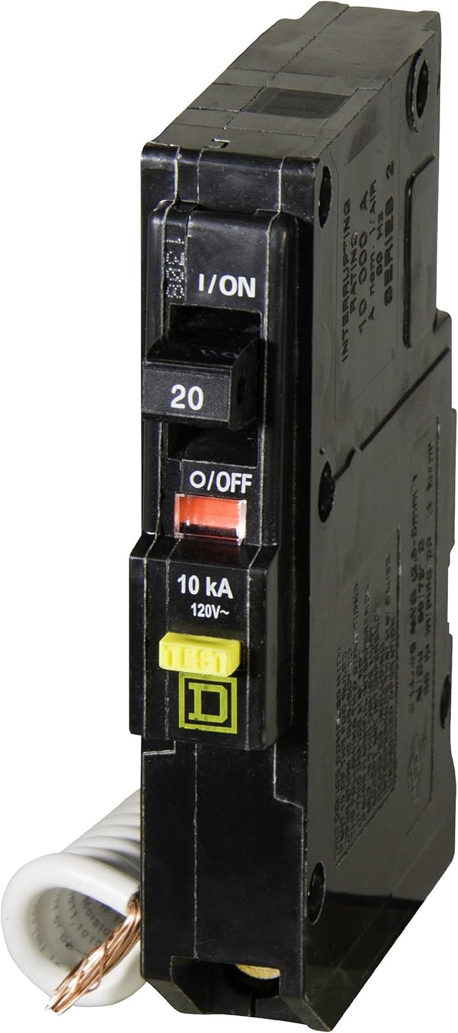 Square D by Schneider Electric QO120GFICP QO Qwik-Gard 20 Amp Single-Pole GFCI Circuit Breaker - - 