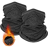 LUOLIIL VOE 2 Pack Winter Neck Gaiter Warmer for Men&Women,Windproof Face Cover Fleece Face Mask Scarf for Cold Weather Sport
