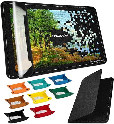 MOZOOSON Puzzle Board for 2000 Pieces 41.3x31.5in with 8 Trays Cover