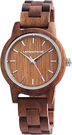 Leonardo verrelli Reloj de Pulsera lv0018 Madera Banda analógico 2800025