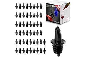 Esatto 50 Pieces Plastic Bottle Pourer or Liquor Spout - Versatile Drink, Alcohol, and Syrup Dispenser - Easy Install, Durabl