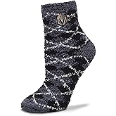 For Bare Feet NHL Argyle Fuzzy Sleep Socks-Size-Vegas-Medium