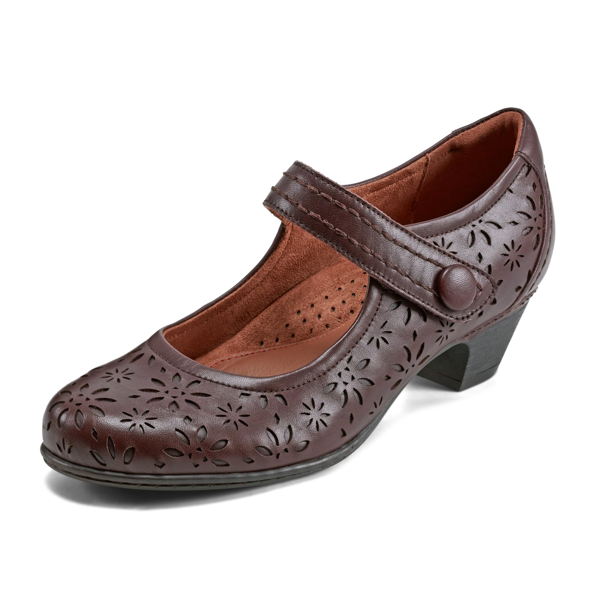 Cobb Hill Women’s Alesia Pump, Dark Red Leather, 6 Wide