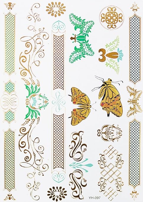 Yh097 Faux Tatouage Pour Le Corps Bras Chevilles