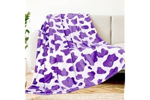 KIVEE Blankets & Throws Purple Soft Fleece Blankets Throw Blanket for Couch