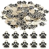 PATIKIL Enamel Dog Paw Print Charms, Lovely Paw Pendant Keychain Charm for Jewelry Making DIY Pet Memorial Gifts