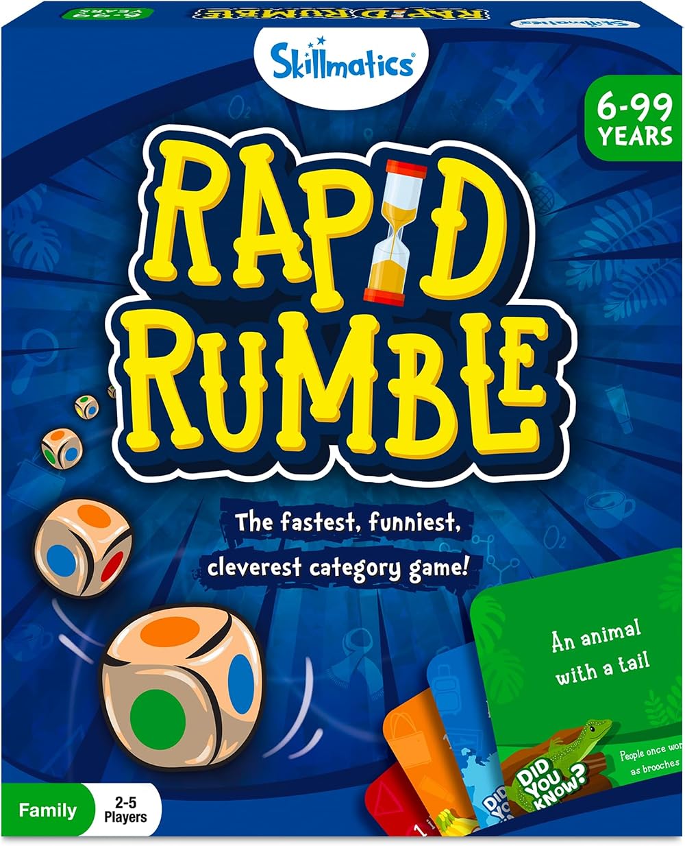Skillmatics Rapid Rumble Fast-Paced Family Board Game