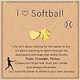 IQPDYV Softball Volleyball Basketball Necklace for Women Gold Sports Fan Necklace Game Day Ball Sports Necklaces Jewelry Gift for Sport Party Favors