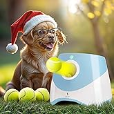 WRTZ Automatic Dog Ball Launcher for Small Dogs – Dog Ball Thrower Fetch Machine - Indoor Outdoor Interactive Toy with 3 Mini