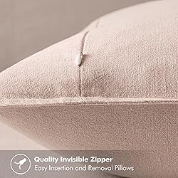 MIULEE Decorative Linen Euro Sham Pillow Covers