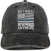 InnoBeta Funny Gifts Cap for Police Officer Retirement, Adjustable Embroidered Baseball Hat, Gifts for Retired Police Officers Men, Law Enforcement, Correctional Officer, Cops Black