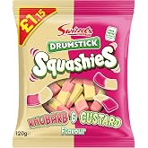 Swizzels Drumstick Squashies Rhubarb &amp; Custard Flavour 120g (Pack of 3)